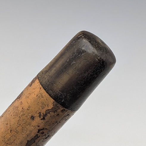 1917 年英國古董超厚舌軸純銀圓柄手杖 90 厘米