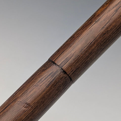 英國古董男士棕色軸彎柄手杖 78 厘米