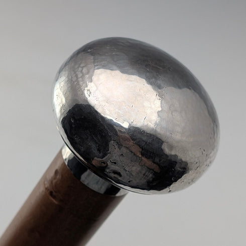 復古超厚舌軸純銀圓柄手杖 86 厘米