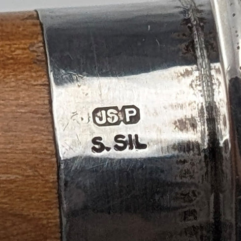 復古超厚舌軸純銀圓柄手杖 86 厘米