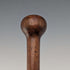 Antique British brown and tan shaft round handle walking stick 77cm