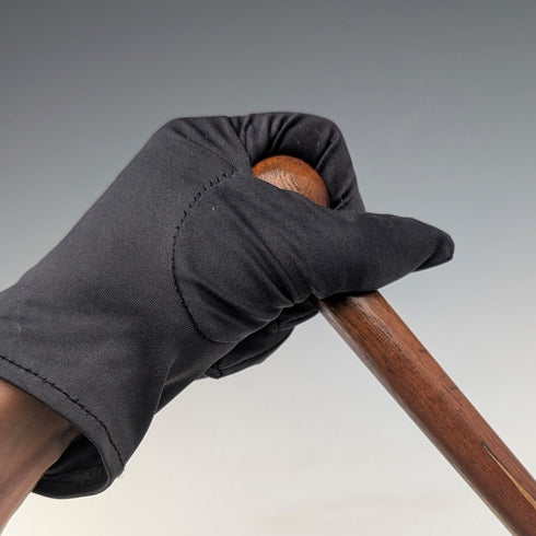 英國古董棕色和棕褐色軸圓柄手杖 77 厘米