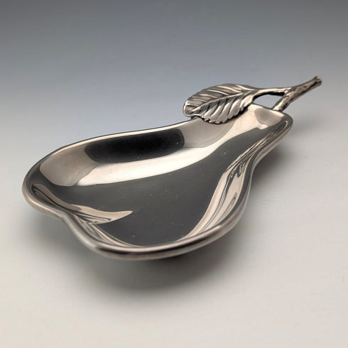 英國復古鍍銀梨形堅果盤