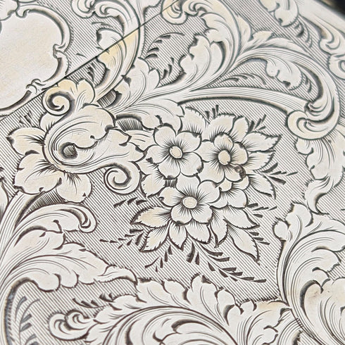 1856年 英国アンティーク 純銀製 カードケース 66g Frederick Marson