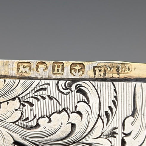 1856年 英国アンティーク 純銀製 カードケース 66g Frederick Marson