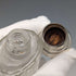 Circa 1900 British antique sterling silver screw-top glass bottle pair