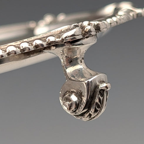 Late 19th Century British Antique Silver Plate Card Tray, Diameter 19cm