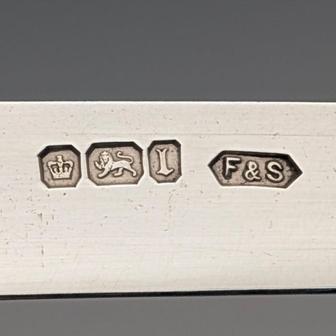 1903 年英國古董白珍珠手柄純銀刀片小刀 Fattorini&Sons