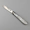 1924 British antique white mother-of-pearl handle, pure silver blade penknife by John Yeomans Cowlishaw