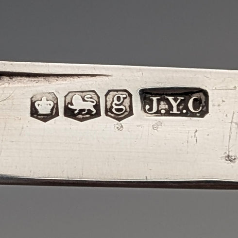 1924 British antique white mother-of-pearl handle, pure silver blade penknife by John Yeomans Cowlishaw