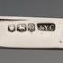 1924 British antique white mother-of-pearl handle, pure silver blade penknife by John Yeomans Cowlishaw