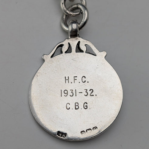 約 1900 年英國古董純銀阿爾伯特鏈 49 克純銀獎章鑰匙扣