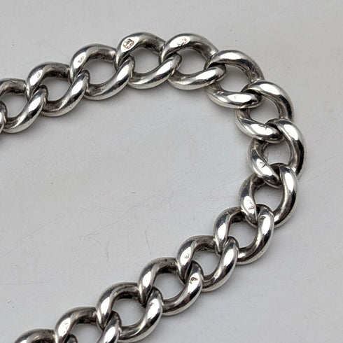 約 1900 年英國古董純銀阿爾伯特鏈 49 克純銀獎章鑰匙扣