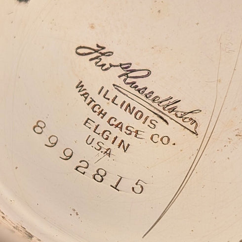 1920 年代英國古董 Russell 懷錶鍍金獵人錶殼使用狀況良好