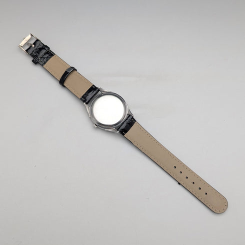 1945年 歐米茄 2421/1 男士用 自動上鍊腕錶 Cal28.10RA 黑色錶盤 35mm不鏽鋼錶殼 運作良好