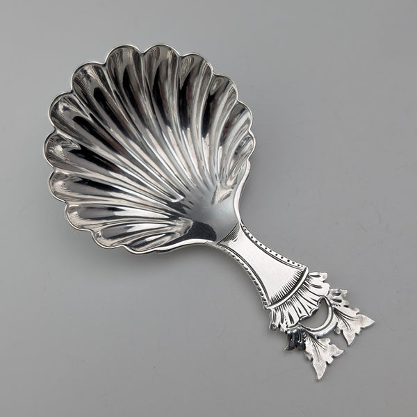 1910年 英国アンティーク 純銀製 ティーキャディースプーン William Hutton