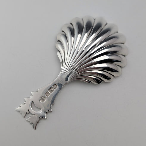 1910年 英国アンティーク 純銀製 ティーキャディースプーン William Hutton