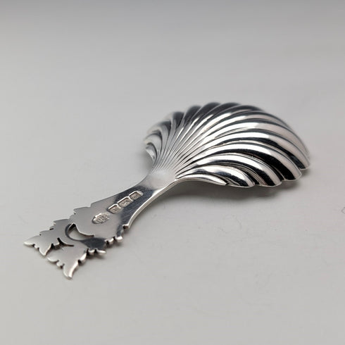 1910年 英国アンティーク 純銀製 ティーキャディースプーン William Hutton