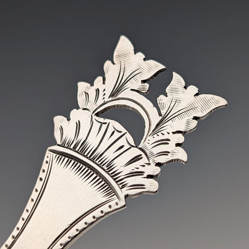 1910年 英国アンティーク 純銀製 ティーキャディースプーン William Hutton