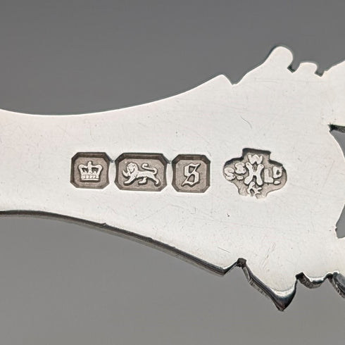 1910年 英国アンティーク 純銀製 ティーキャディースプーン William Hutton