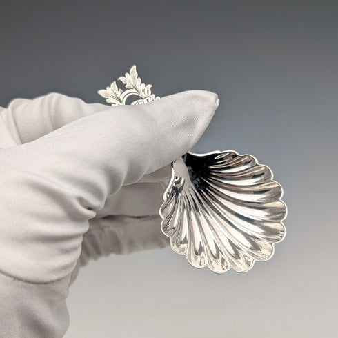 1910年 英国アンティーク 純銀製 ティーキャディースプーン William Hutton