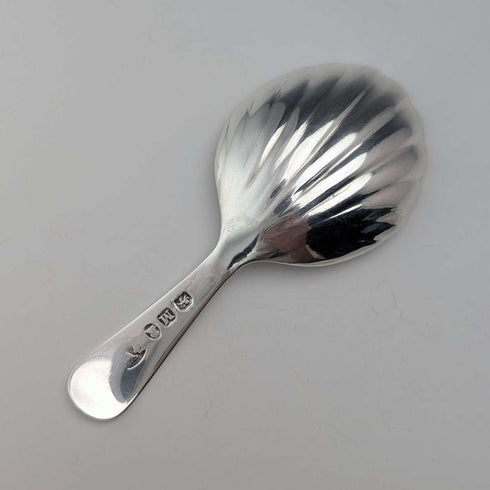 1807 British antique sterling silver tea caddy spoon by George Wintle