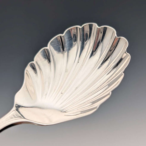 1876 British antique sterling silver tea caddy spoon by Josiah Williams