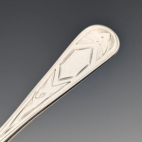 1876年 英国アンティーク 純銀製 ティーキャディースプーン Josiah Williams