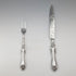 1856 British antique pure silver serving cutlery pair, total weight 174g, Martin Hall
