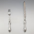 1856 British antique pure silver serving cutlery pair, total weight 174g, Martin Hall