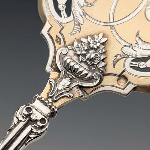 1900年頃 フレンチアンティーク 950シルバー製 ペストリーサーバ 109g Eugene Lefebvre ケース付