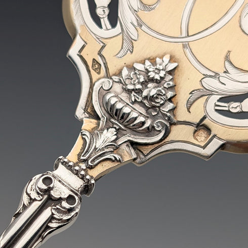 1900年頃 フレンチアンティーク 950シルバー製 ペストリーサーバ 109g Eugene Lefebvre ケース付