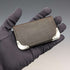 1902 British antique sterling silver decorated small leather wallet ticket case
