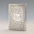 1874 British antique pure silver double door card case 104g George Unite