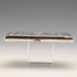 1874 British antique pure silver double door card case 104g George Unite