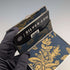 1874 British antique pure silver double door card case 104g George Unite