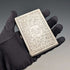 1874 British antique pure silver double door card case 104g George Unite