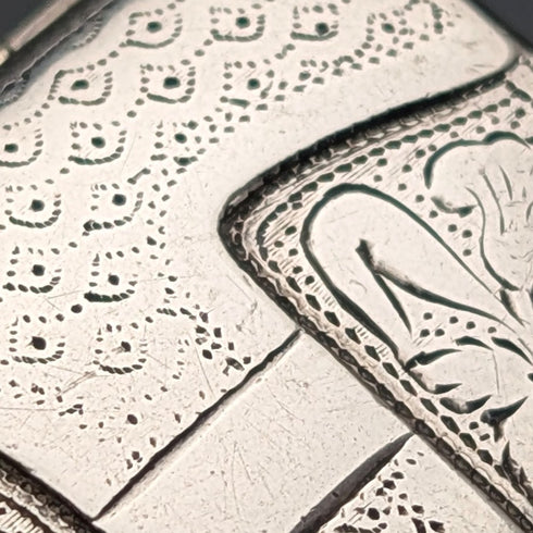 1820 年英國古董純銀油醋汁配海綿 Ledsam&Vale