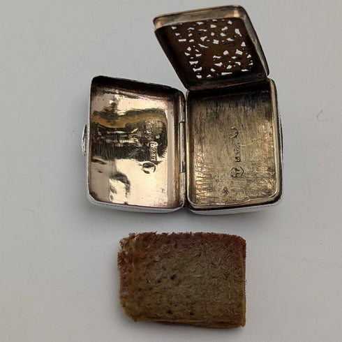 1820 年英國古董純銀油醋汁配海綿 Ledsam&Vale