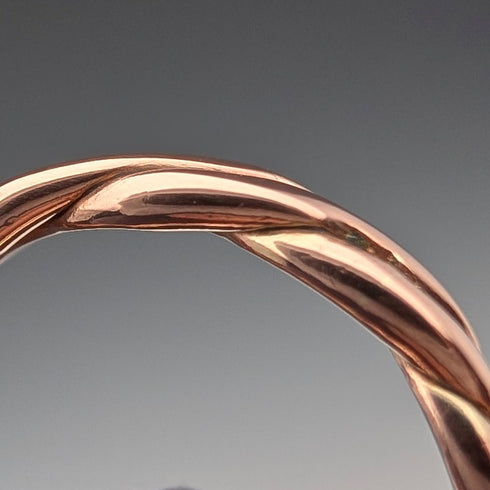 英國復古珠寶 9ct 金玫瑰金螺旋戒指 3g(8-9 號)戒指