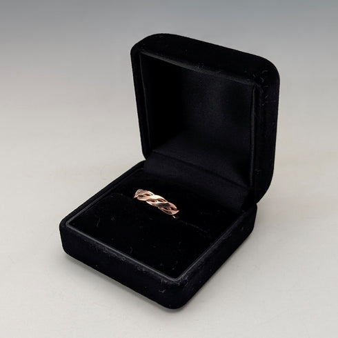 英國復古珠寶 9ct 金玫瑰金螺旋戒指 3g(8-9 號)戒指