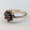 British Vintage Jewelry 9ct Gold & Garnet Ring 2.3g (Size 12)
