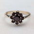 British Vintage Jewelry 9ct Gold & Garnet Ring 2.3g (Size 12)