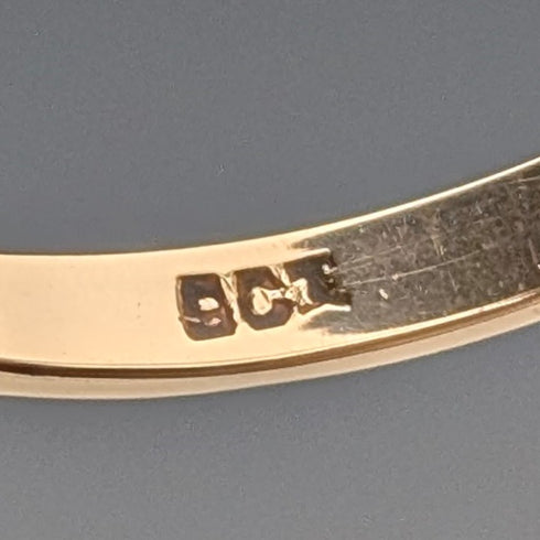 英國復古珠寶 9 克拉黃金和石榴石戒指 2.3 克(12 號)戒指