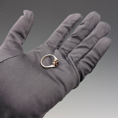 英國復古珠寶 9 克拉黃金和石榴石戒指 2.3 克(12 號)戒指