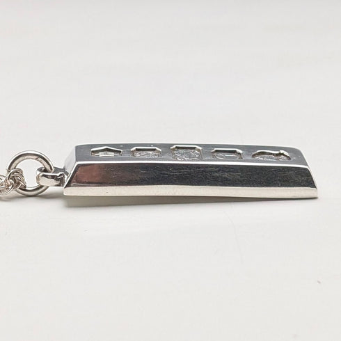 1977年 英国 純銀製 ジュビリーインゴットペンダント30g 純銀ネックレス付