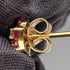Antique 18K Gold Earrings with Diamonds, Rubies and Flowers