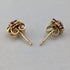 Antique 18K Gold Earrings with Diamonds, Rubies and Flowers
