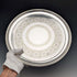 1898 British antique silver plate Salva diameter 31cm Elkington