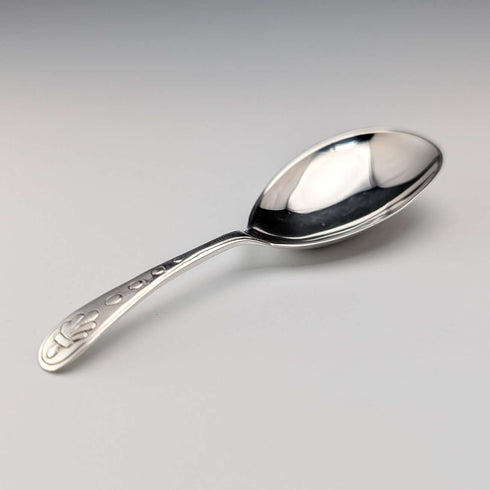1896 British antique sterling silver tea caddy spoon by Horace Woodwood